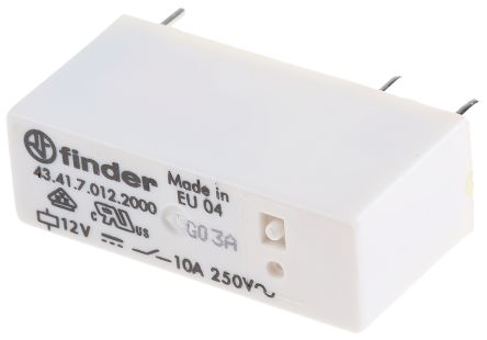 Power Relay, Model: FINDER 43.41.024  technology: Coil 2,250 Ω Contact Type: NOR Configuration: SPDT Coil Voltage: 24VDC Package Type: RT Contact Voltage: 250 Rated Current: 16 Brand: FINDER