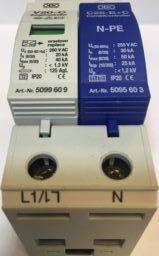 Surge Protection Device Medel V20-C 1+NPE-280 Made by OBO Operation parameters SP(L+N) 230-260Vac 1.3kv-20kA Output Voltage 285