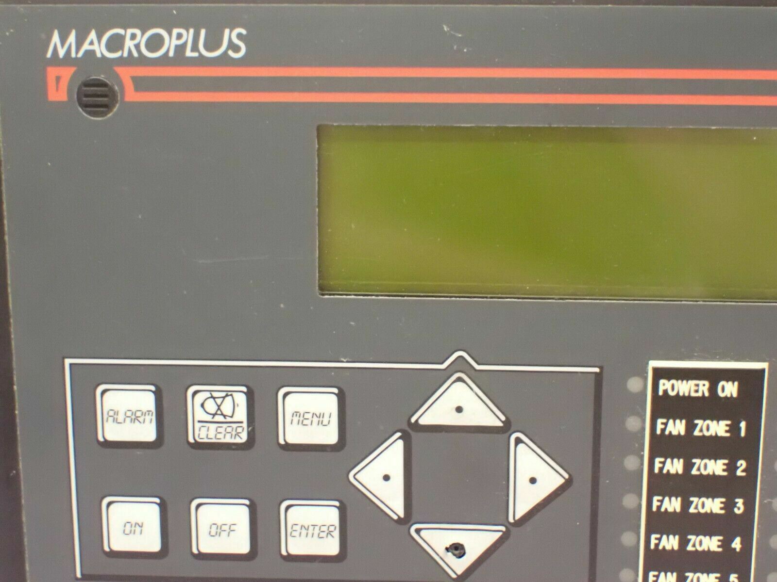 Equipment Model: MACROPLUS Made by: CAREL Description: CHILLER CONTROLLER 