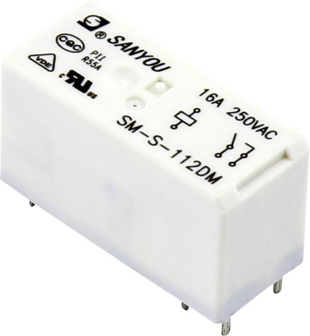 Power Relay, Model: SM-S-124D1-F technology: Coil 1,450 Ω Contact Type: NOR Configuration: SPDT Coil Voltage: 12VDC Package Type: RT Contact Voltage: 250 Rated Current: 16 Brand: SANYO