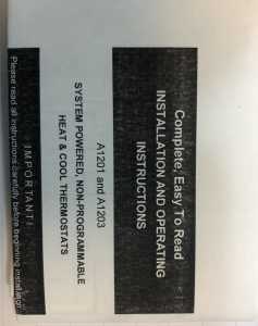 HaiLin A1201 Thermostat multi stage